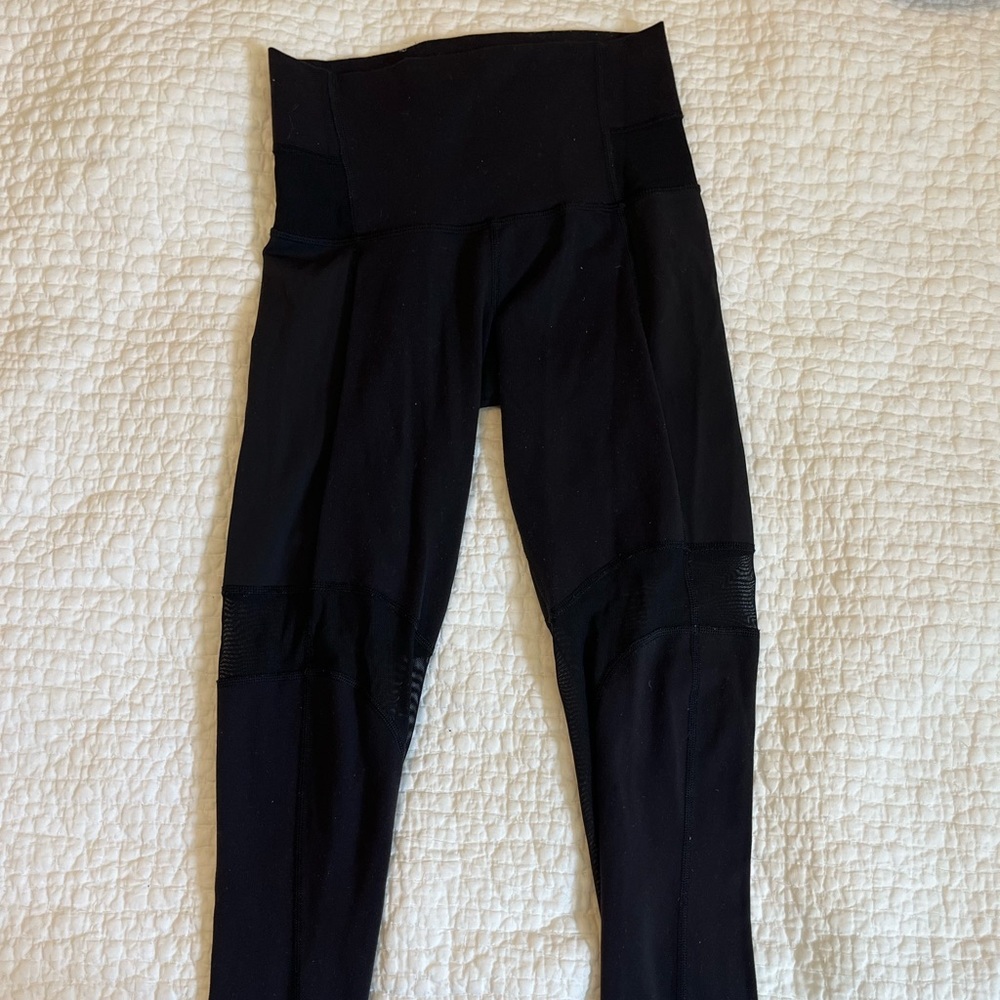 Lululemon leggings with mesh on legs